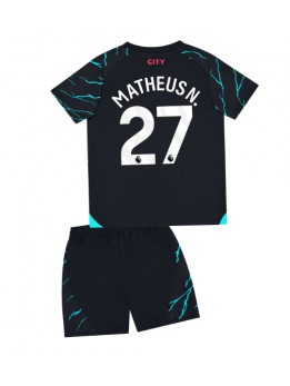Manchester City Matheus Nunes #27 Replika Tredje Kläder Barn 2023-24 Kortärmad (+ byxor)